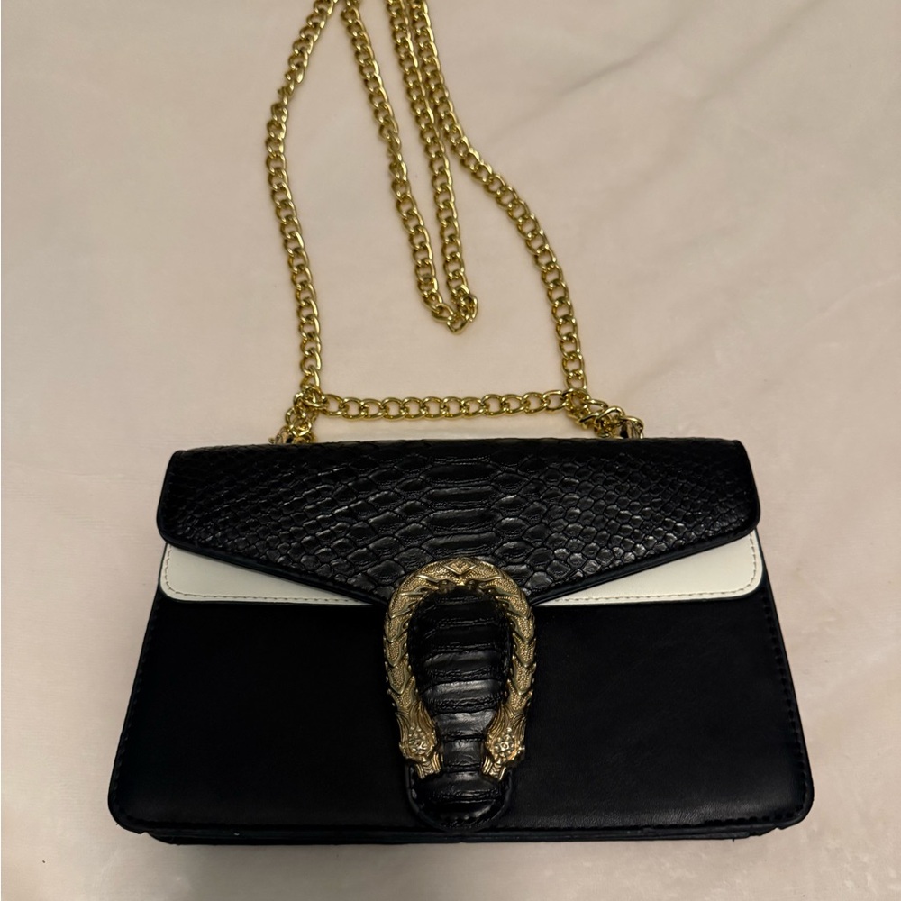 Crossbody Purse with gold hardware